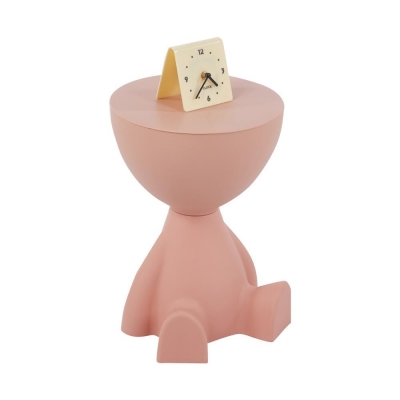 Τραπέζι- κομοδίνο με αποθηκευτικό χώρο Nextdeco πλαστικό ροζ Υ38xØ28εκ.