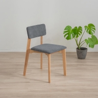 Καρέκλα τραπεζαρίας Nextdeco Natural μασίφ ξύλο γκρι Y77x44x52εκ.