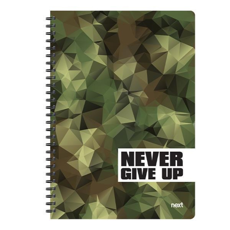 Next trends Never give up τετράδιο σπιράλ 2 θέματα 70 φύλλα 21x29εκ.