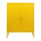 Ντουλάπα μεταλλική Nextdeco δίφυλλη κίτρινη Υ102x80x40εκ.