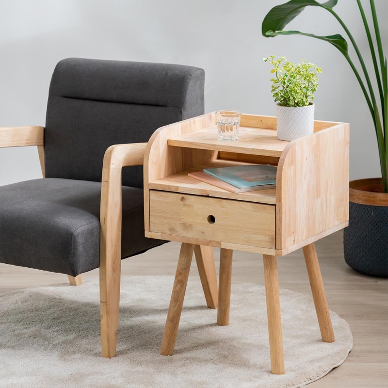 Κομοδίνο Nextdeco Natural μασίφ ξύλο Υ67x45x40εκ. Κομοδίνο Nextdeco Natural μασίφ ξύλο Υ67x45x40εκ.