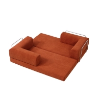 Compressed Nextdeco καναπές-κρεβάτι πορτοκαλί 200x100x75εκ. Compressed Nextdeco καναπές-κρεβάτι πορτοκαλί 200x100x75εκ.