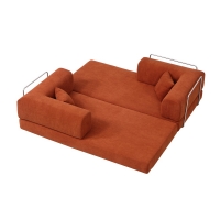 Compressed Nextdeco καναπές-κρεβάτι πορτοκαλί 200x100x75εκ. Compressed Nextdeco καναπές-κρεβάτι πορτοκαλί 200x100x75εκ.