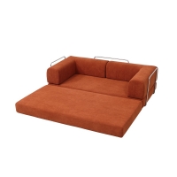Compressed Nextdeco καναπές-κρεβάτι πορτοκαλί 200x100x75εκ. Compressed Nextdeco καναπές-κρεβάτι πορτοκαλί 200x100x75εκ.