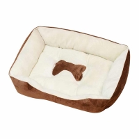 Κρεβάτι κατοικιδίου Large καφέ Υ15×80×60εκ.