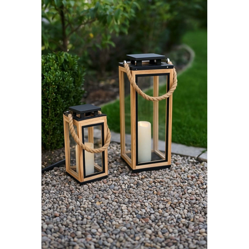 Φανάρια ξύλινα σετ 2 τμχ 32εκ. - 50εκ. Φανάρια ξύλινα σετ 2 τμχ 32εκ. - 50εκ.