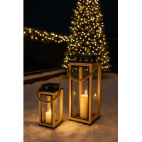 Φανάρια ξύλινα σετ 2 τμχ 32εκ. - 50εκ. Φανάρια ξύλινα σετ 2 τμχ 32εκ. - 50εκ.