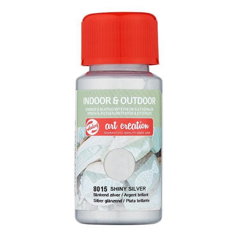 Talens χρώμα indoor/outdoor 8015 shiny silver 50ml Talens χρώμα indoor/outdoor 8015 shiny silver 50ml
