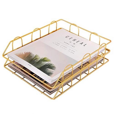 Δίσκος εγγράφων ροζ-χρυσό μεταλλικός Υ6x24,5x30 εκ. Δίσκος εγγράφων ροζ-χρυσό μεταλλικός Υ6x24,5x30 εκ.