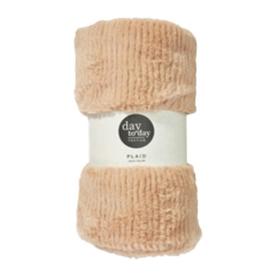 Κουβέρτα γούνινη υφή μπεζ 150x125εκ. Κουβέρτα γούνινη υφή μπεζ 150x125εκ.