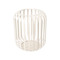 Φανάρι μεταλλικό για κεριά λευκό 16x18,5εκ