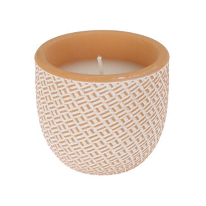 Αρωματικό κερί σιτρονέλα σε γλαστράκι soft terra stone Υ7xØ6εκ.