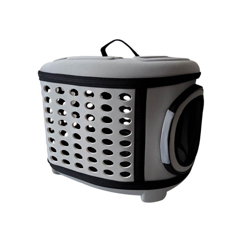 Τσάντα μεταφοράς κατοικιδίων με τρύπες γκρι Υ32×43×38εκ.