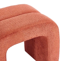 Σκαμπό Nextdeco καφέ βελούδινο ύφασμα 55x36x47εκ.