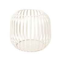 Κηροπήγιο μεταλλικό για ρεσώ λευκό 12,5x11,4εκ