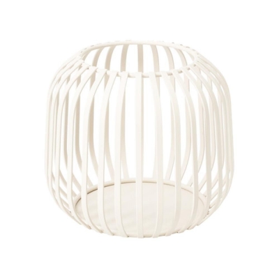 Κηροπήγιο μεταλλικό για ρεσώ λευκό 12,5x11,4εκ