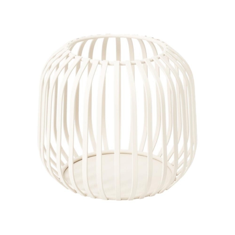 Κηροπήγιο μεταλλικό για ρεσώ λευκό 12,5x11,4εκ