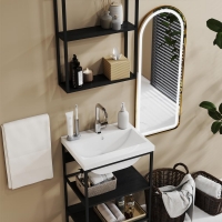 Ραφιέρα βάσης με νιπτήρα Nextdeco Y80x50.5x39.5εκ. - Υ70x50.5x15εκ