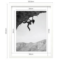 Κορνίζα τοίχου ξύλινη λευκή με ακρυλικό τζάμι Υ40x30εκ. Κορνίζα τοίχου ξύλινη λευκή με ακρυλικό τζάμι Υ40x30εκ.