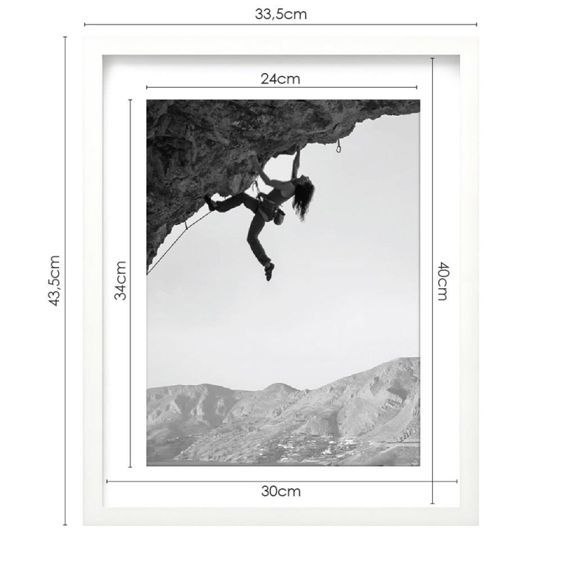 Κορνίζα τοίχου ξύλινη λευκή με ακρυλικό τζάμι Υ40x30εκ. Κορνίζα τοίχου ξύλινη λευκή με ακρυλικό τζάμι Υ40x30εκ.