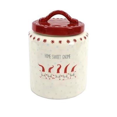 Χριστουγεννιάτικο διακοσμητικό κουτί για μπισκότα κεραμικό Υ19xØ14,5εκ. Χριστουγεννιάτικο διακοσμητικό κουτί για μπισκότα κεραμικό Υ19xØ14,5εκ.