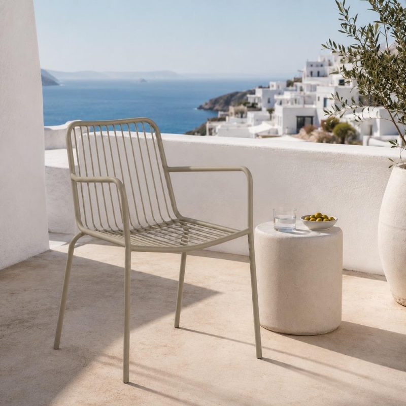 Καρέκλα μεταλλική Nextdeco γκρι ανοιχτό 57x57xΥ79εκ. Καρέκλα μεταλλική Nextdeco γκρι ανοιχτό 57x57xΥ79εκ.