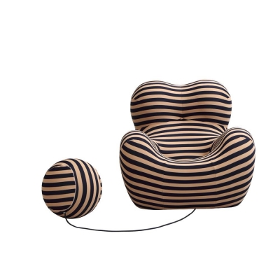 Compressed πολυθρόνα Nextdeco ριγέ μαύρο-μπεζ 102x120xΥ92εκ. Compressed πολυθρόνα Nextdeco ριγέ μαύρο-μπεζ 102x120xΥ92εκ.