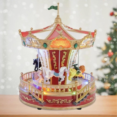 Καρουζέλ περιστρεφόμενο με LED και μουσική,  Υ23,5x23,5x28εκ. Καρουζέλ περιστρεφόμενο με LED και μουσική,  Υ23,5x23,5x28εκ.
