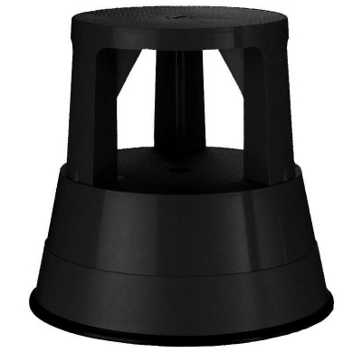 Μεταλλικό σκαμπό-σκαλοπάτι με ρόδες, μαύρο Υ43xØ29x45εκ. Μεταλλικό σκαμπό-σκαλοπάτι με ρόδες, μαύρο Υ43xØ29x45εκ.