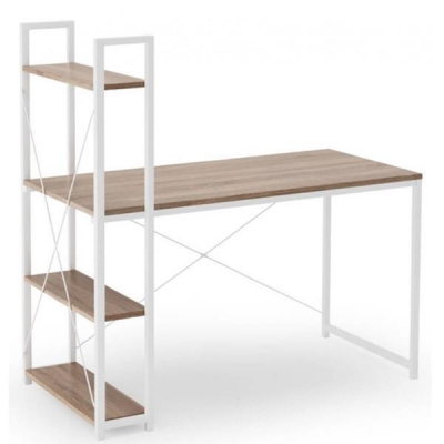 Γραφείο με μεταλλικό σκελετό και ενσωματωμένη ραφιέρα 120x40xY72-111εκ. Γραφείο με μεταλλικό σκελετό και ενσωματωμένη ραφιέρα 120x40xY72-111εκ.