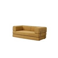 Compressed Nextdeco καναπές-κρεβάτι κίτρινος 200x100x75εκ.