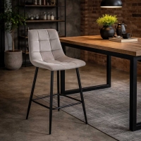 Σκαμπό μπαρ Nextdeco βελούδινο μεταλλικά πόδια Υ95x52,5x50εκ.