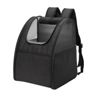 Τσάντα μεταφοράς κατοικιδίων μαύρη με δίχτυ Υ42×34×28εκ.