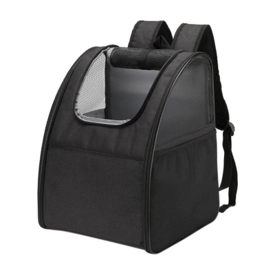 Τσάντα μεταφοράς κατοικιδίων μαύρη με δίχτυ Υ42×34×28εκ.