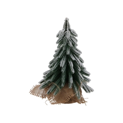 Χριστουγεννιάτικο δέντρο με ξύλινη βάση πράσινο 24εκ.