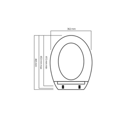 Κάλυμμα λεκάνης με απαλό κλείσιμο Υ0,46x46,5x36,2εκ. μαύρο Κάλυμμα λεκάνης με απαλό κλείσιμο Υ0,46x46,5x36,2εκ. μαύρο