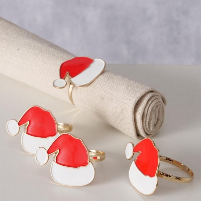 Δαχτυλίδι πετσέτας σετ 4 τεμαχίων ∅5εκ. Σκούφος Άγιου Βασίλη 1 Δαχτυλίδι πετσέτας σετ 4 τεμαχίων ∅5εκ. Σκούφος Άγιου Βασίλη 1