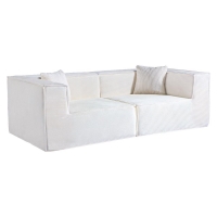 Compressed Nextdeco καναπές διθέσιος κοτλέ ιβουάρ Υ63x208x101εκ.