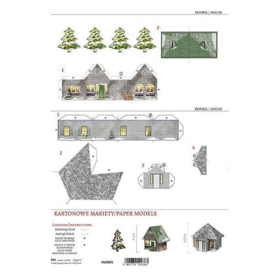 Μοντέλα με κοπτικά από χαρτί 250γρ. "Χριστουγεννιάτικα κτίρια" 21x29.7εκ. (PM-0005)