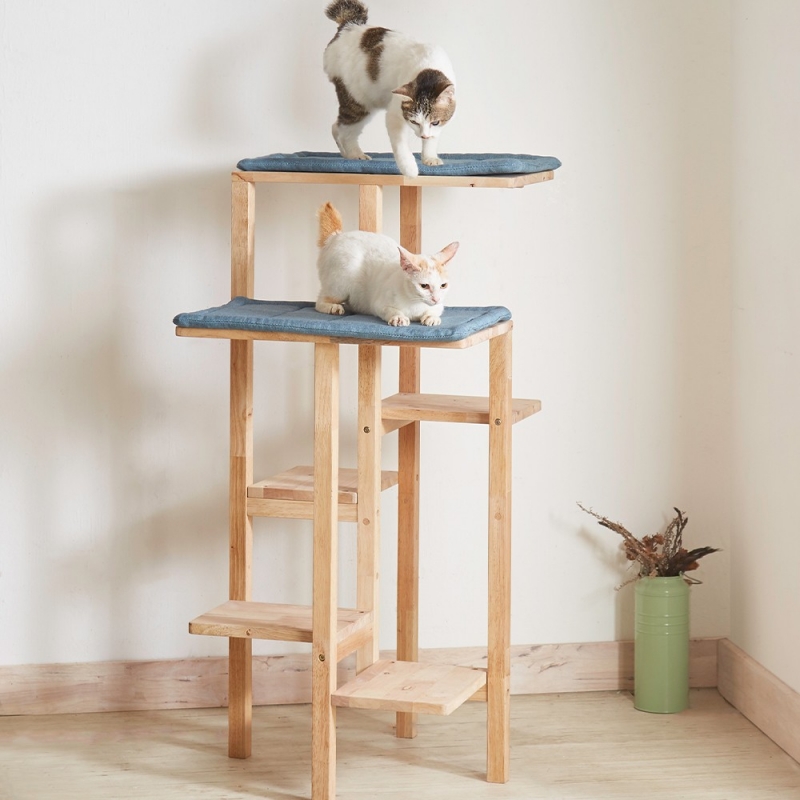 Γατόδεντρο Nextdeco Natural μασίφ ξύλο Υ113,5x54x60εκ.