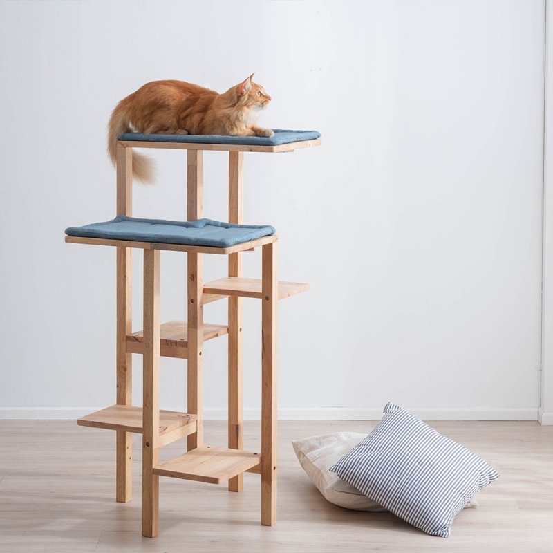 Γατόδεντρο Nextdeco Natural μασίφ ξύλο Υ113,5x54x60εκ.