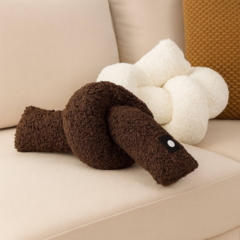 Μαξιλάρι κόμπος καφέ σκούρο 150x12εκ. Μαξιλάρι κόμπος καφέ σκούρο 150x12εκ.