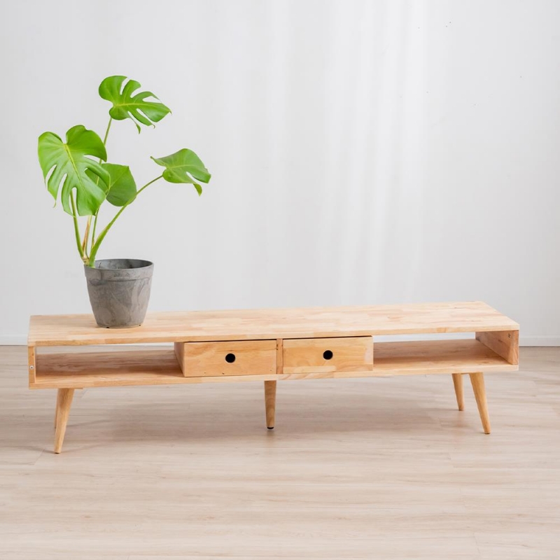 Έπιπλο τηλεόρασης Nextdeco Natural μασίφ ξύλο Υ36,5x150x40εκ.