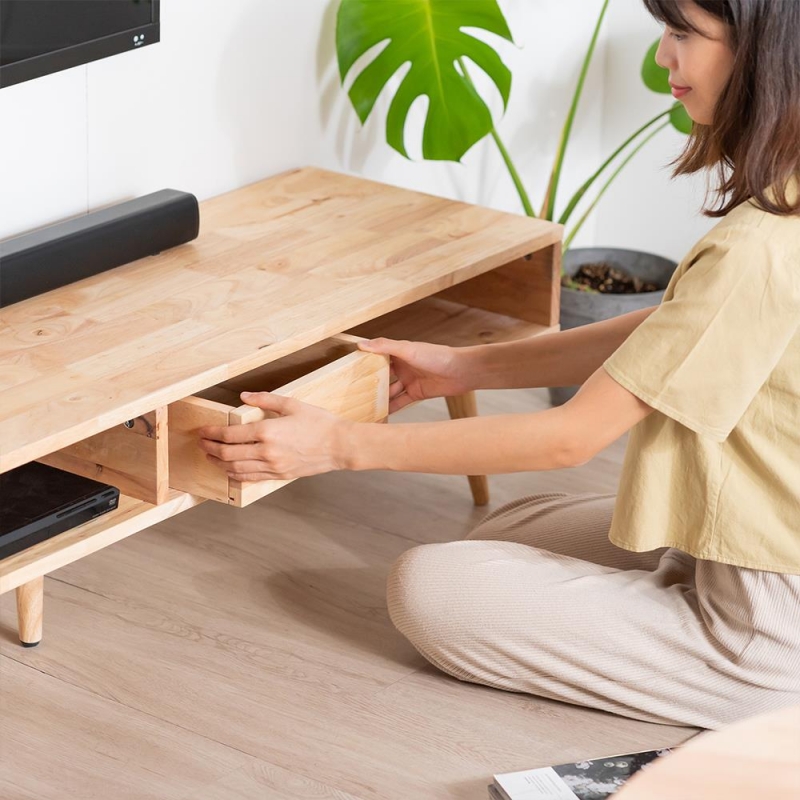 Έπιπλο τηλεόρασης Nextdeco Natural μασίφ ξύλο Υ36,5x150x40εκ.