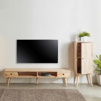 Έπιπλο τηλεόρασης Nextdeco Natural μασίφ ξύλο Υ36,5x150x40εκ.