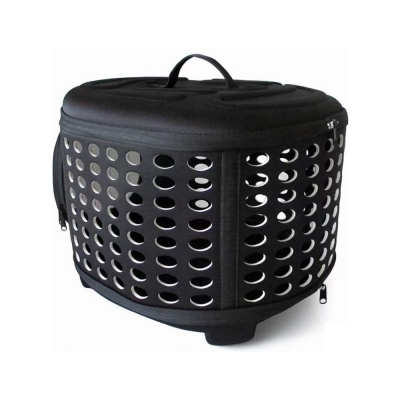 Τσάντα μεταφοράς κατοικιδίων με τρύπες μαύρη Υ32×43×38εκ.