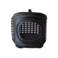 Τσάντα μεταφοράς κατοικιδίων με τρύπες μαύρη Υ32×43×38εκ.