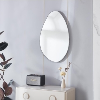 Καθρέφτης επιτοίχιος Nextdeco 80x50εκ πλαίσιο MDF όψη γκρι μάρμαρο.