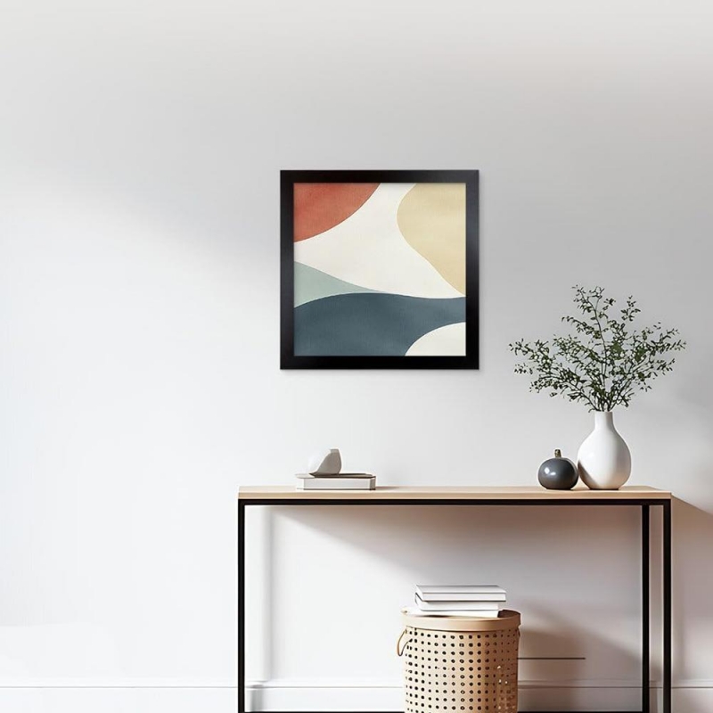 Κορνίζα τοίχου ξύλινη μαύρη με ακρυλικό τζάμι 40x40εκ.