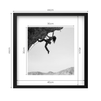 Κορνίζα τοίχου ξύλινη μαύρη με ακρυλικό τζάμι 40x40εκ.